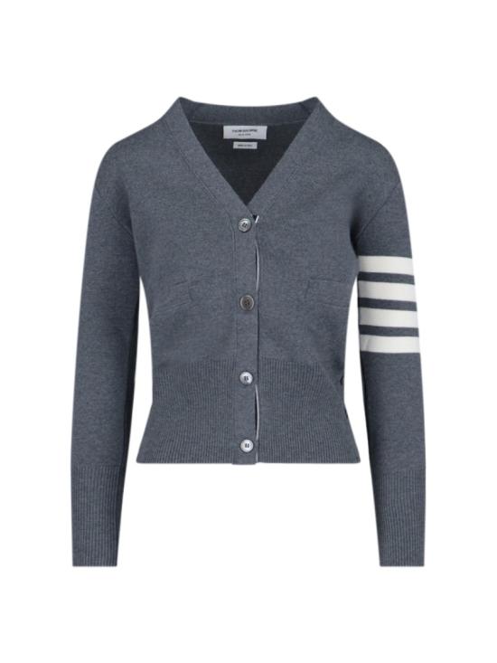 25FW 톰브라운 파인 메리노 울 4바 클래식 V넥 가디건 FKC207A 00014035 Grey