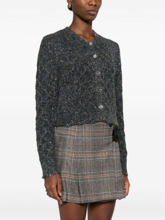 25FW 핑코 가디건 WALKINGIN105969 A2YBIG1 Grgio blu verde - PINKO