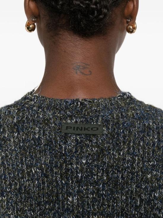 25FW 핑코 가디건 WALKINGIN105969 A2YBIG1 Grgio blu verde - PINKO