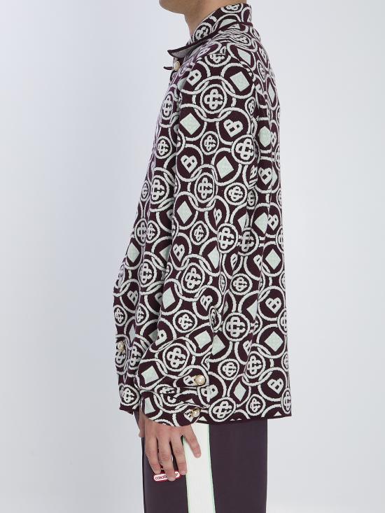 25FW 카사블랑카 긴팔 셔츠 AW25KW1093 PURPLE - CASABLANCA