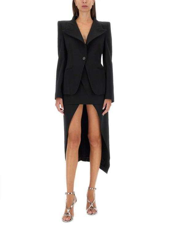  알렉산더 맥퀸 미디 스커트 804732 QJACH1000 Black - ALEXANDER MCQUEEN