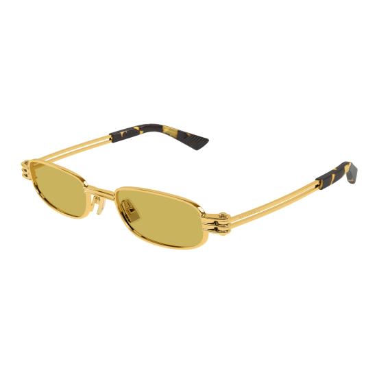 25FW 보테가베네타 선글라스 BV1381S 002 GOLD GOLD YELLOW - BOTTEGA VENETA