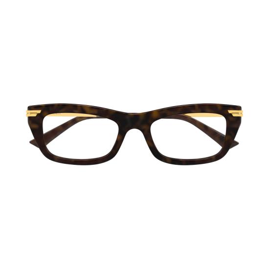 25FW 보테가베네타 안경 BV1371O 002 HAVANA GOLD TRANSPARENT - BOTTEGA VENETA