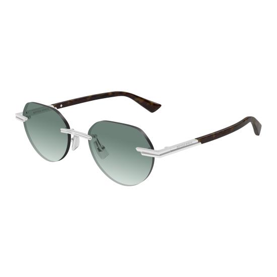 25FW 보테가베네타 선글라스 BV1379S 002 SILVER SILVER GREEN - BOTTEGA VENETA