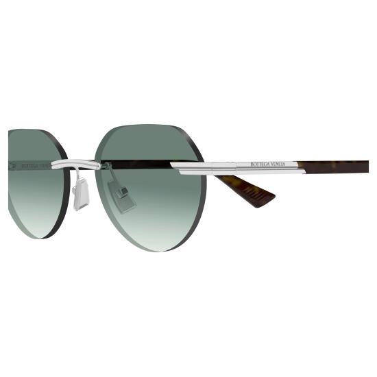 25FW 보테가베네타 선글라스 BV1379S 002 SILVER SILVER GREEN - BOTTEGA VENETA
