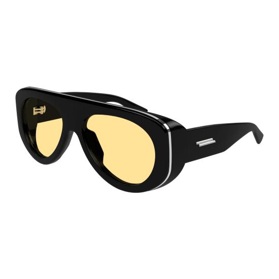 25FW 보테가베네타 선글라스 BV1362S 005 BLACK BLACK ORANGE - BOTTEGA VENETA