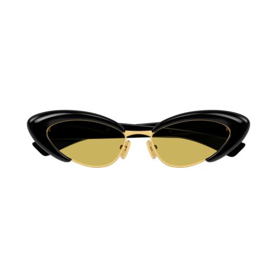 25FW 보테가베네타 선글라스 BV1387S 001 BLACK BLACK YELLOW - BOTTEGA VENETA