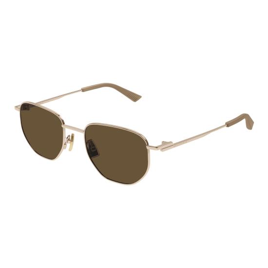 25FW 보테가베네타 선글라스 BV1301S 002 GOLD GOLD BROWN - BOTTEGA VENETA