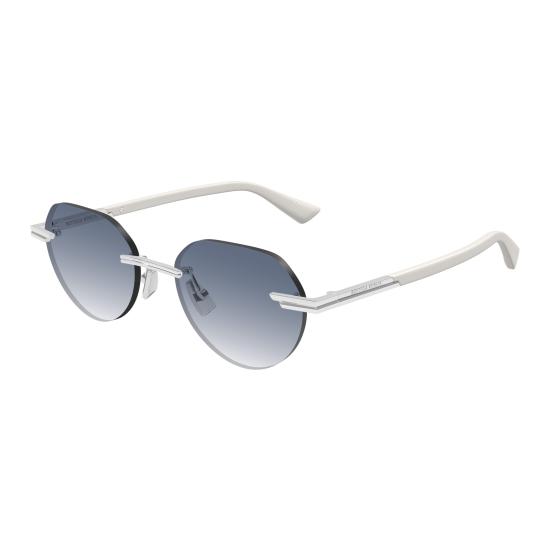 25FW 보테가베네타 선글라스 BV1379S 004 SILVER SILVER BLUE - BOTTEGA VENETA
