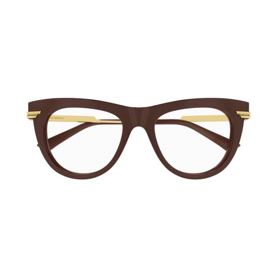 25FW 보테가베네타 안경 BV1297O 003 BURGUNDY GOLD TRANSPARENT - BOTTEGA VENETA