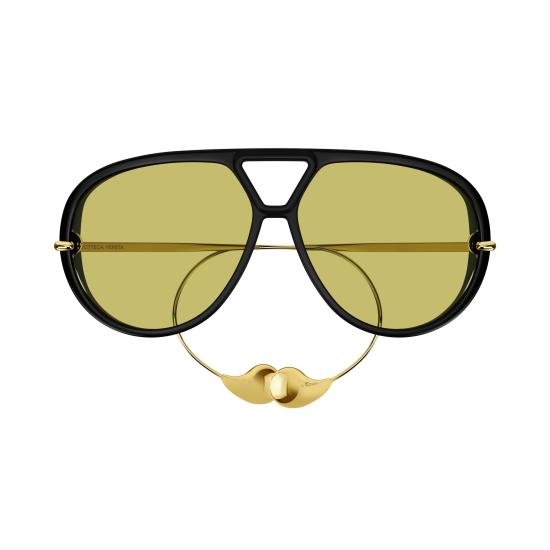 25FW 보테가베네타 선글라스 BV1273S 003 BLACK GOLD YELLOW - BOTTEGA VENETA