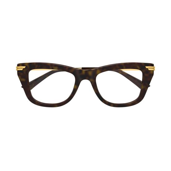 25FW 보테가베네타 안경 BV1370O 002 HAVANA GOLD TRANSPARENT - BOTTEGA VENETA