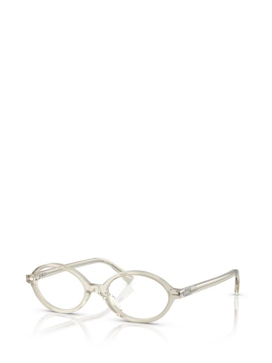 26FW 미우미우 REGARD 리가드 오벌 프레임 안경 MU 01XV 12U1O1 HEMP TRANSPARENT - MIU MIU