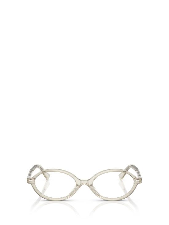 26FW 미우미우 REGARD 리가드 오벌 프레임 안경 MU 01XV 12U1O1 HEMP TRANSPARENT