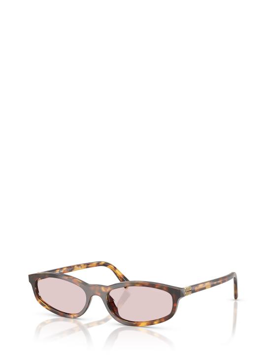 26FW 미우미우 타원형 프레임 선글라스 MU A06S 14L4I0 HONEY HAVANA - MIU MIU