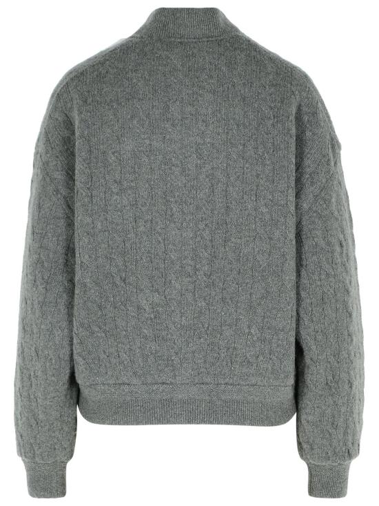 25FW 폴로 랄프로렌 케이블 니트 봄버 재킷 211966122001 Grey - POLO RALPH LAUREN