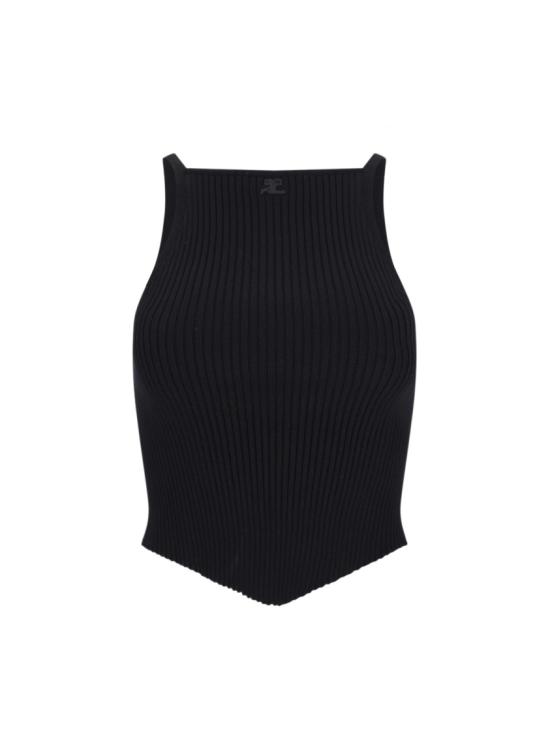 25SS 쿠레쥬 포인티 립 니트 탱크탑 VESMTO042FI00019999 Black