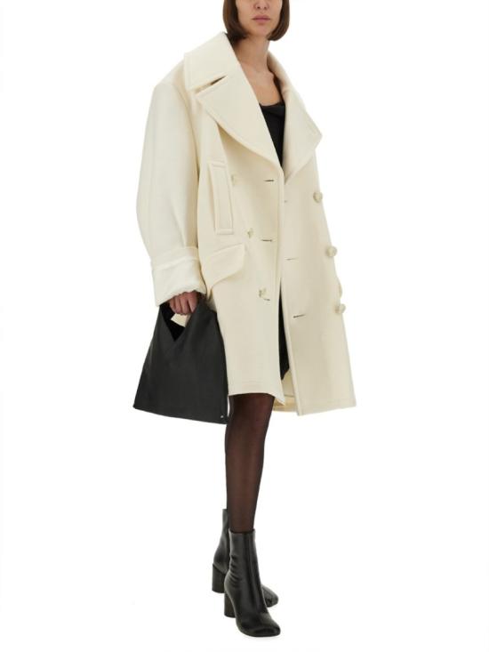 25FW MM6 메종마르지엘라 코트 S52AA0195 M35469102 White - MM6 MAISON MARGIELA