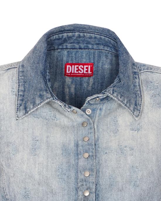 25FW 디젤 블라우스 A21284 068TY01 Blue - DIESEL