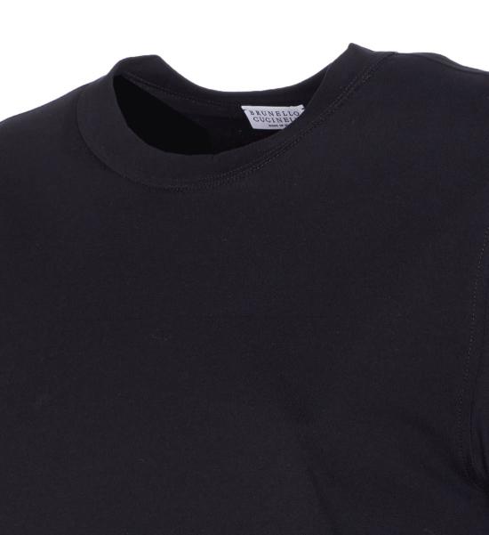 25FW 브루넬로 쿠치넬리 반팔 티셔츠 M0T81BI100C101 Black - BRUNELLO CUCINELLI