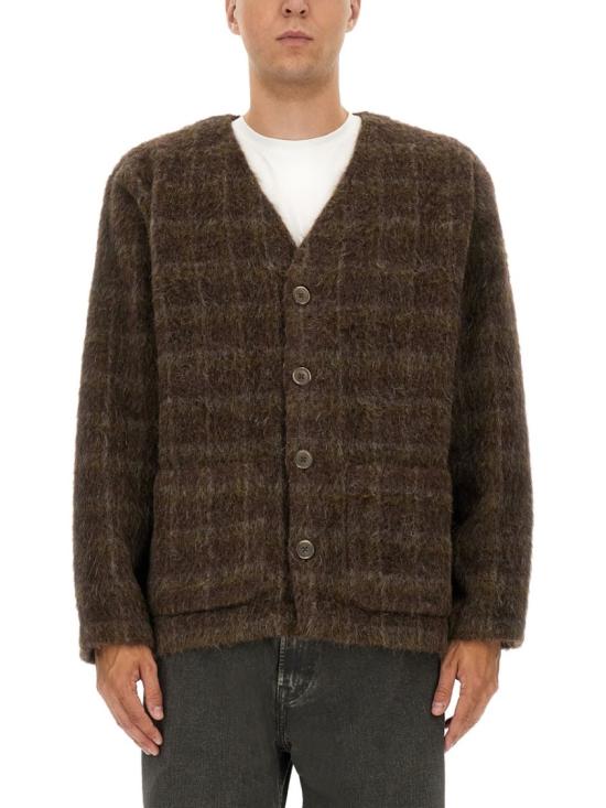  아워레가시 가디건 도르프 체크 헤어리 울 M4256CD DORFCHECKHAIRYWOOL Brown