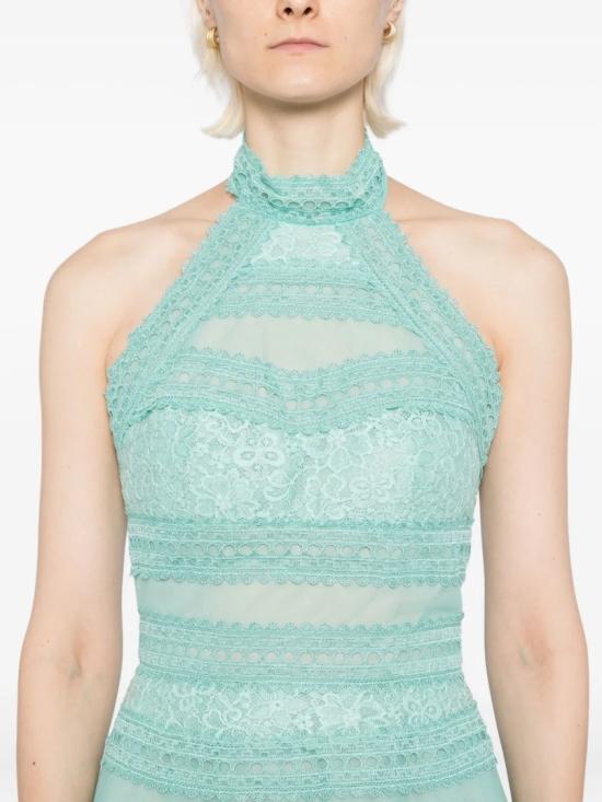  사이드 코베이시 롱 원피스 레이스 스트라이프 롱 드레스 - SAIID KOBEISY