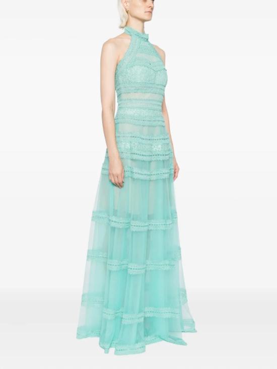  사이드 코베이시 롱 원피스 레이스 스트라이프 롱 드레스 - SAIID KOBEISY