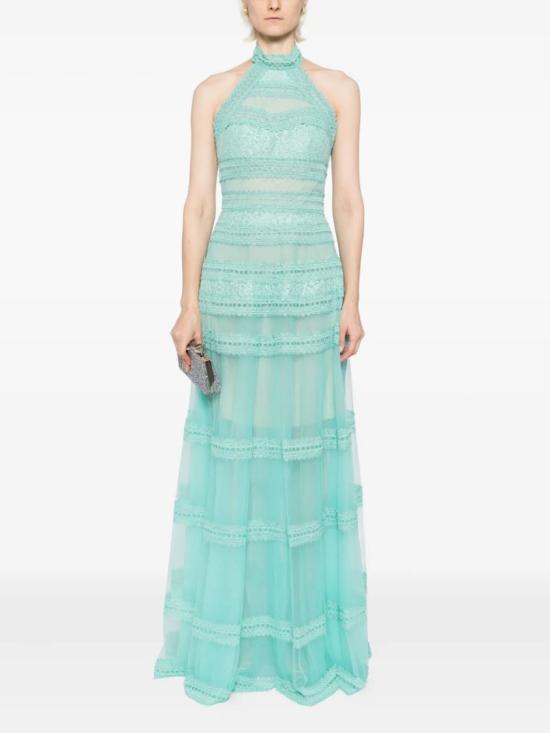  사이드 코베이시 롱 원피스 레이스 스트라이프 롱 드레스 - SAIID KOBEISY