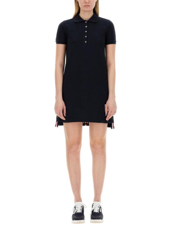 25FW 톰브라운 클래식 피케 스트라이프 폴로 드레스 FJD027A 00050415 Black