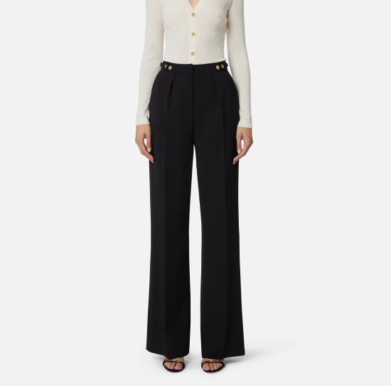 25FW 엘리자베타프랜치 스트레이트 팬츠 PA09956E2 110 Black - ELISABETTA FRANCHI