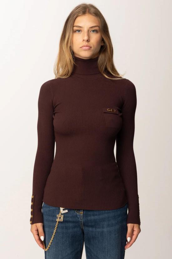 25FW 엘리자베타프랜치 터틀넥 MK11B56E2 EA4 Merlot - ELISABETTA FRANCHI