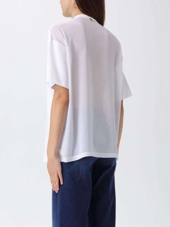 25FW 리우조 반팔 티셔츠 CF5063J0088 11111 White - LIU JO