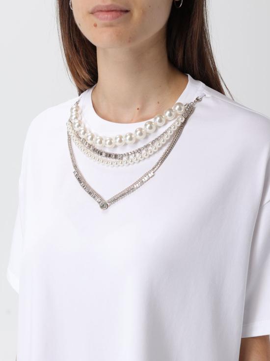 25FW 리우조 반팔 티셔츠 CF5063J0088 11111 White - LIU JO