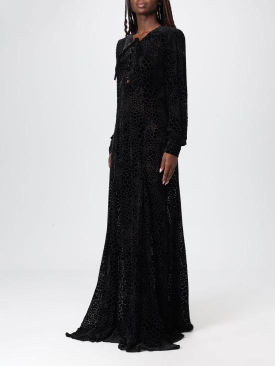 25FW 엘리자베타프랜치 롱 원피스 ABR45 110 Black - ELISABETTA FRANCHI