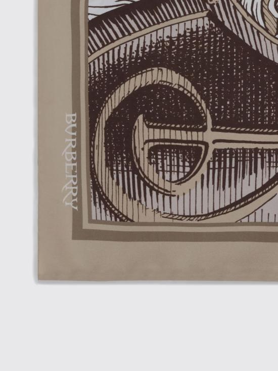 25FW 버버리 에치드 나이트 실크 스카프 8114819 Beige - BURBERRY