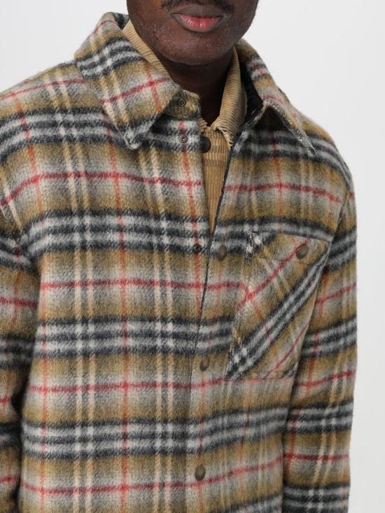 25FW 버버리 체크 울 오버셔츠 8110913 Beige - BURBERRY