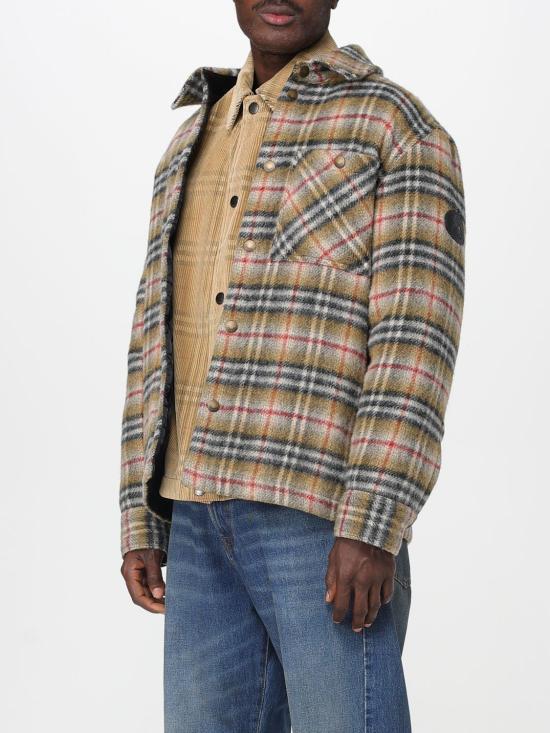 25FW 버버리 체크 울 오버셔츠 8110913 Beige - BURBERRY