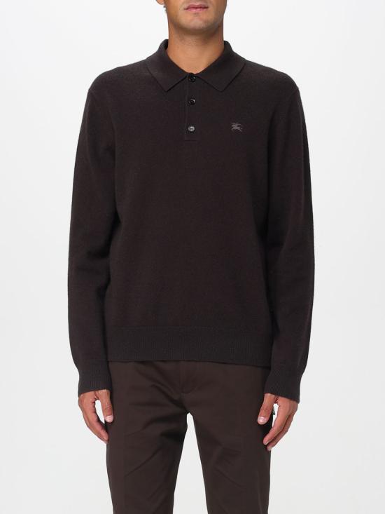 25FW 버버리 롱 슬리브 캐시미어 블렌드 폴로 셔츠 8113792 Brown