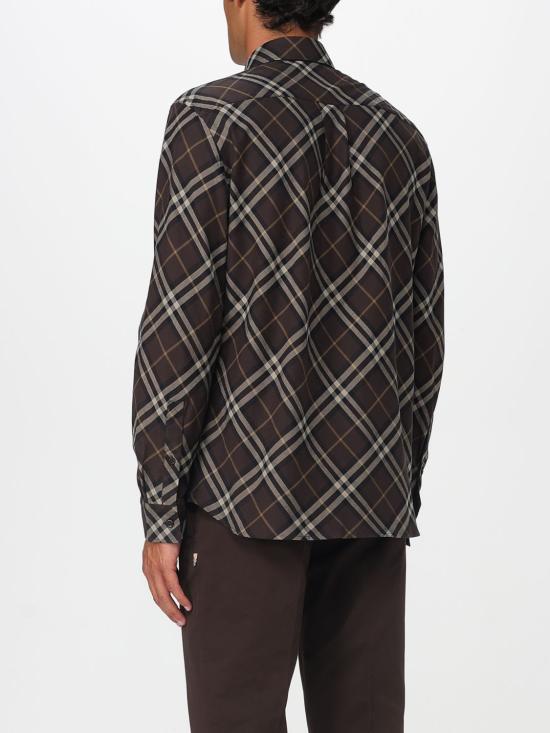 25FW 버버리 릴랙스핏 체크 코튼 플란넬 셔츠 릴랙스핏 체크 코튼 플란넬  8115498 Brown - BURBERRY