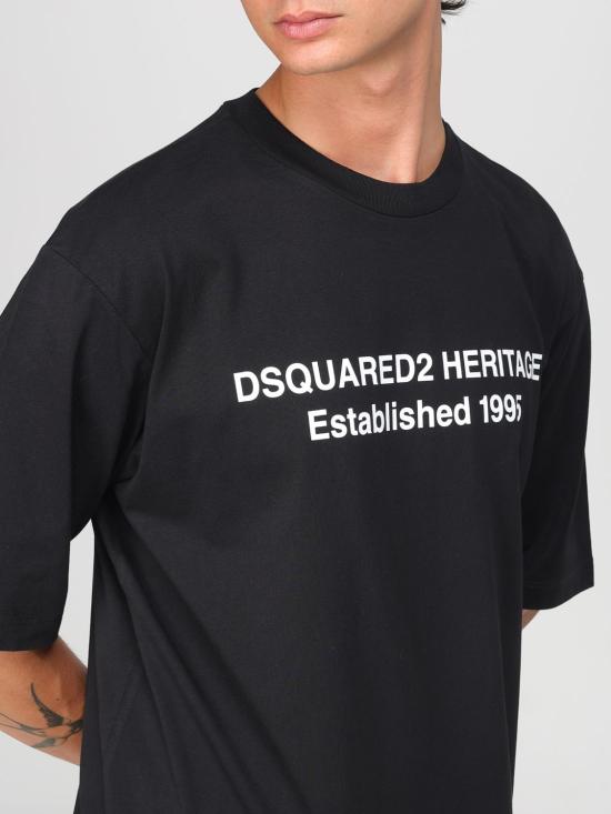 25FW 디스퀘어드2 반팔 티셔츠 S74GD1456D20020 900 Black - DSQUARED2