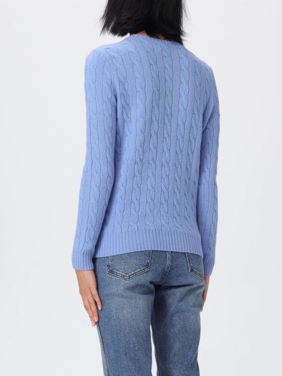 25FW 폴로 랄프로렌 폴로 자수 케이블 니트 스웨터 211971865 004 Indigo - POLO RALPH LAUREN