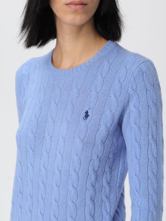 25FW 폴로 랄프로렌 폴로 자수 케이블 니트 스웨터 211971865 004 Indigo - POLO RALPH LAUREN