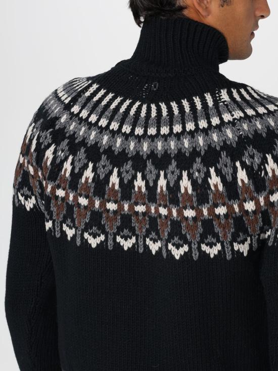 25FW 돈답 스웨터 UT275M00983U002 999 Black - DONDUP