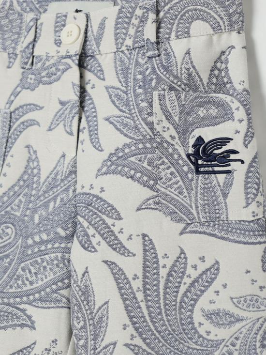 25FW [키즈] 에트로 스트레이트 팬츠 GX6A30U0224 101BL Yellow Cream - ETRO