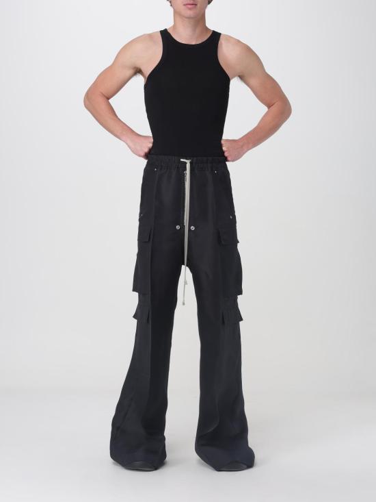 25FW 릭 오웬스 스트레이트 팬츠 RR01E5339SG 09 Black - RICK OWENS