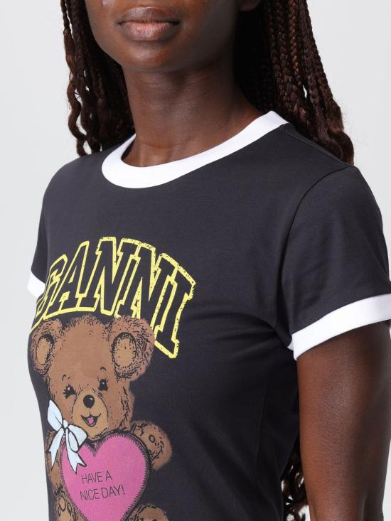 25FW 가니 반팔 티셔츠 T4335 252 Grey - GANNI