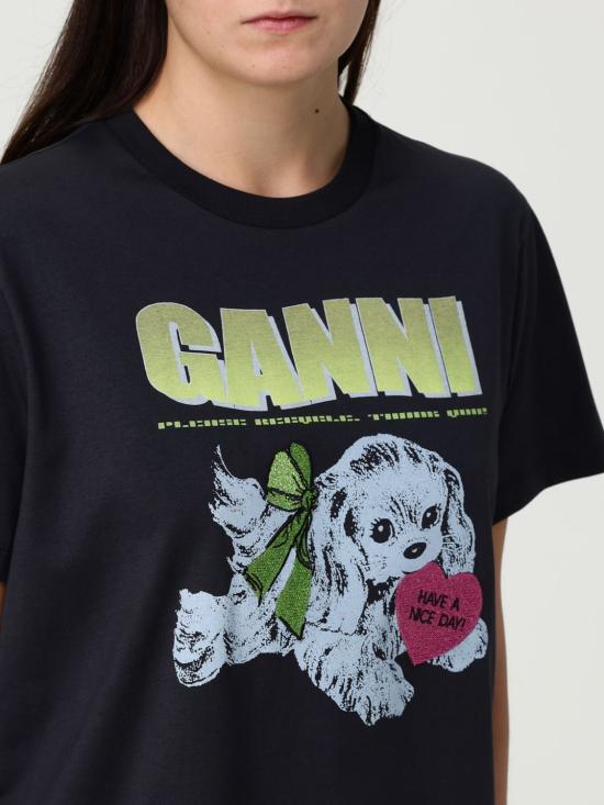 25FW 가니 반팔 티셔츠 T4333 252 Grey - GANNI