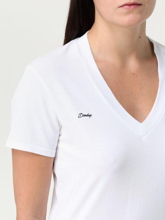 25FW 돈답 반팔 티셔츠 DS059JF0350DLV3 000 White - DONDUP