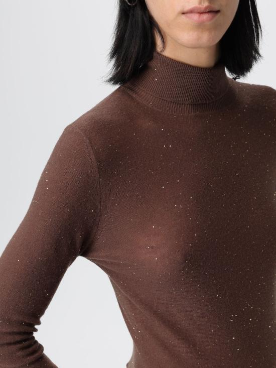 25FW 파비아나 필리피 스팽글 장식 울 스웨터 MAD215F068L557 1269 Brown - FABIANA FILIPPI