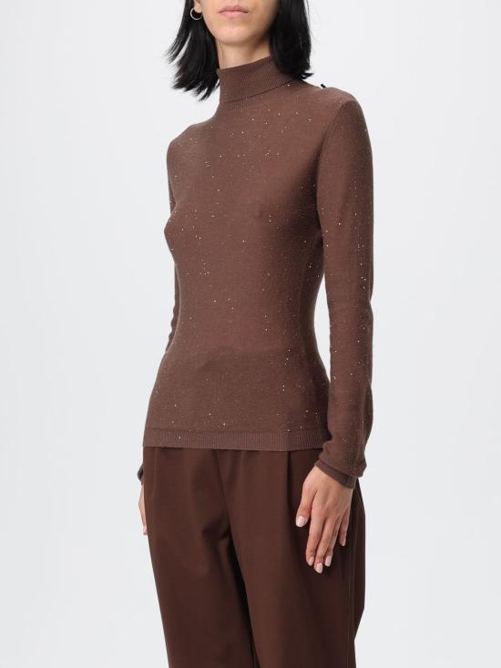 25FW 파비아나 필리피 스팽글 장식 울 스웨터 MAD215F068L557 1269 Brown - FABIANA FILIPPI